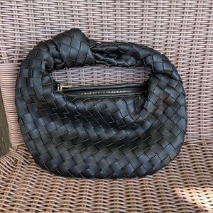 URBAN EXPRESSION Black Tracy Woven Handbag Clutch